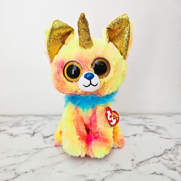 Ty Beanie Boos Yips the Unicorn Chihuahua Dog (10 Inch) Plush Stuffed Animal - Picture 1 of 5